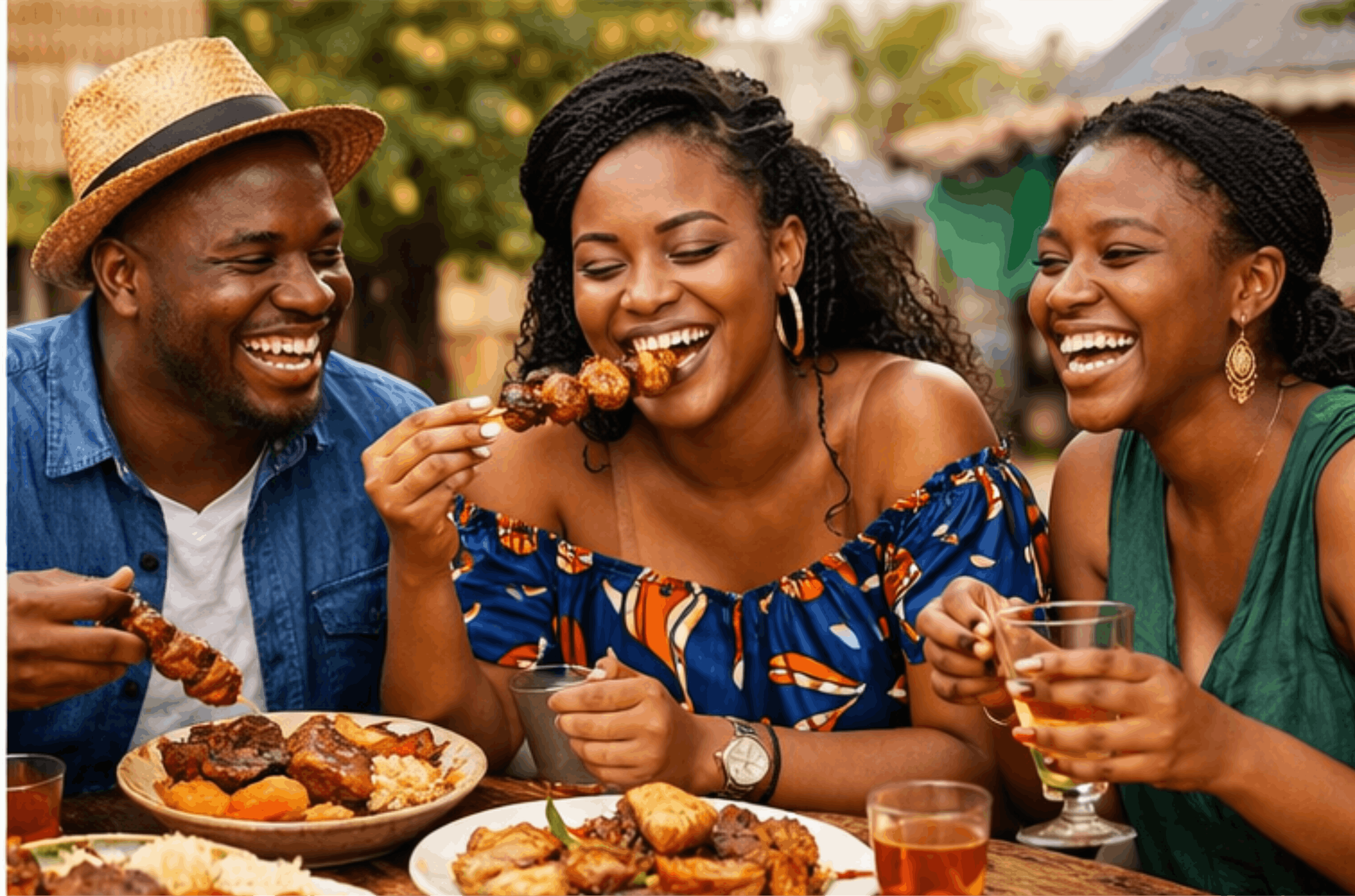 People enjoying trusted local food from nearby vendors